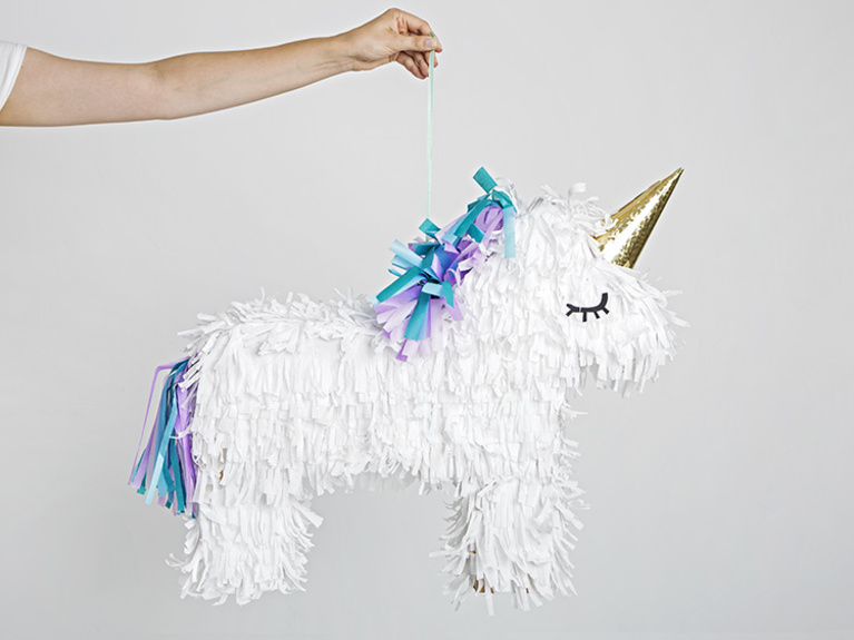 Tutorial cabello para piñata de unicornio, Fácil y rápido
