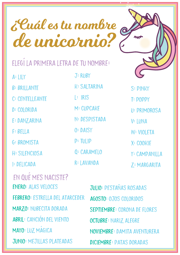 juego de unicornios