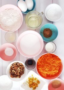carrot cake mise en place