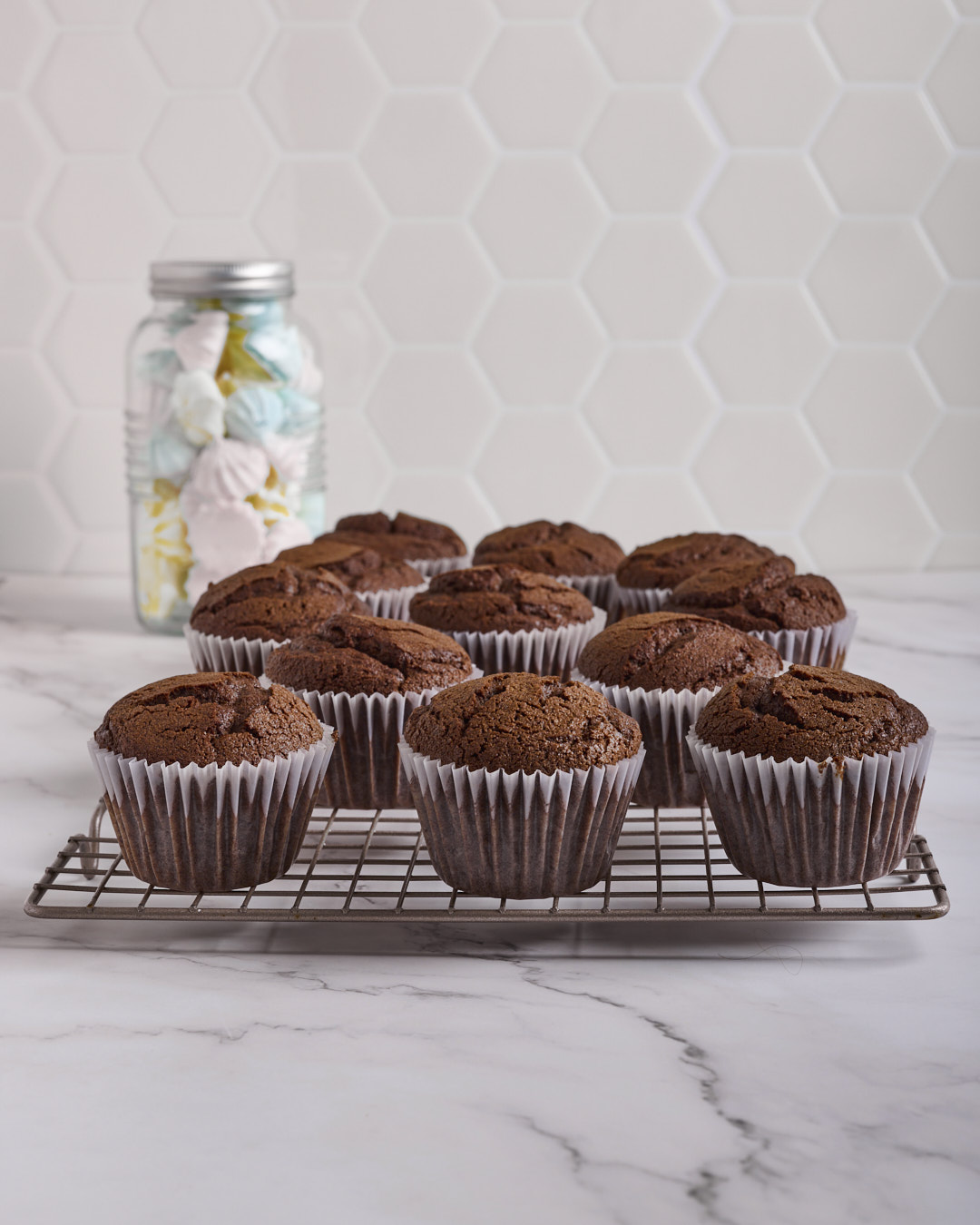 cupcakes de chocolate sin decorar