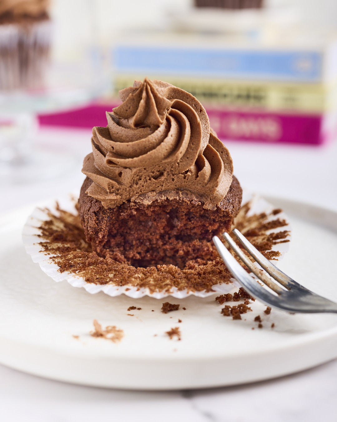 cupcake de chocolate