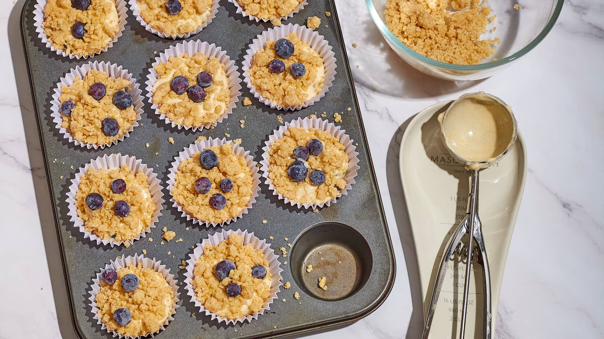 muffins de arándanos y limón