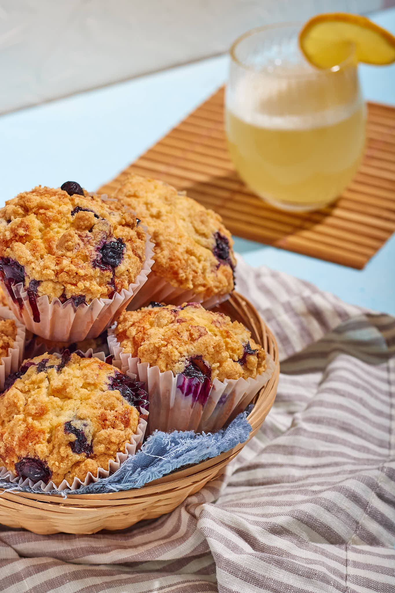 muffins de arándanos y limón