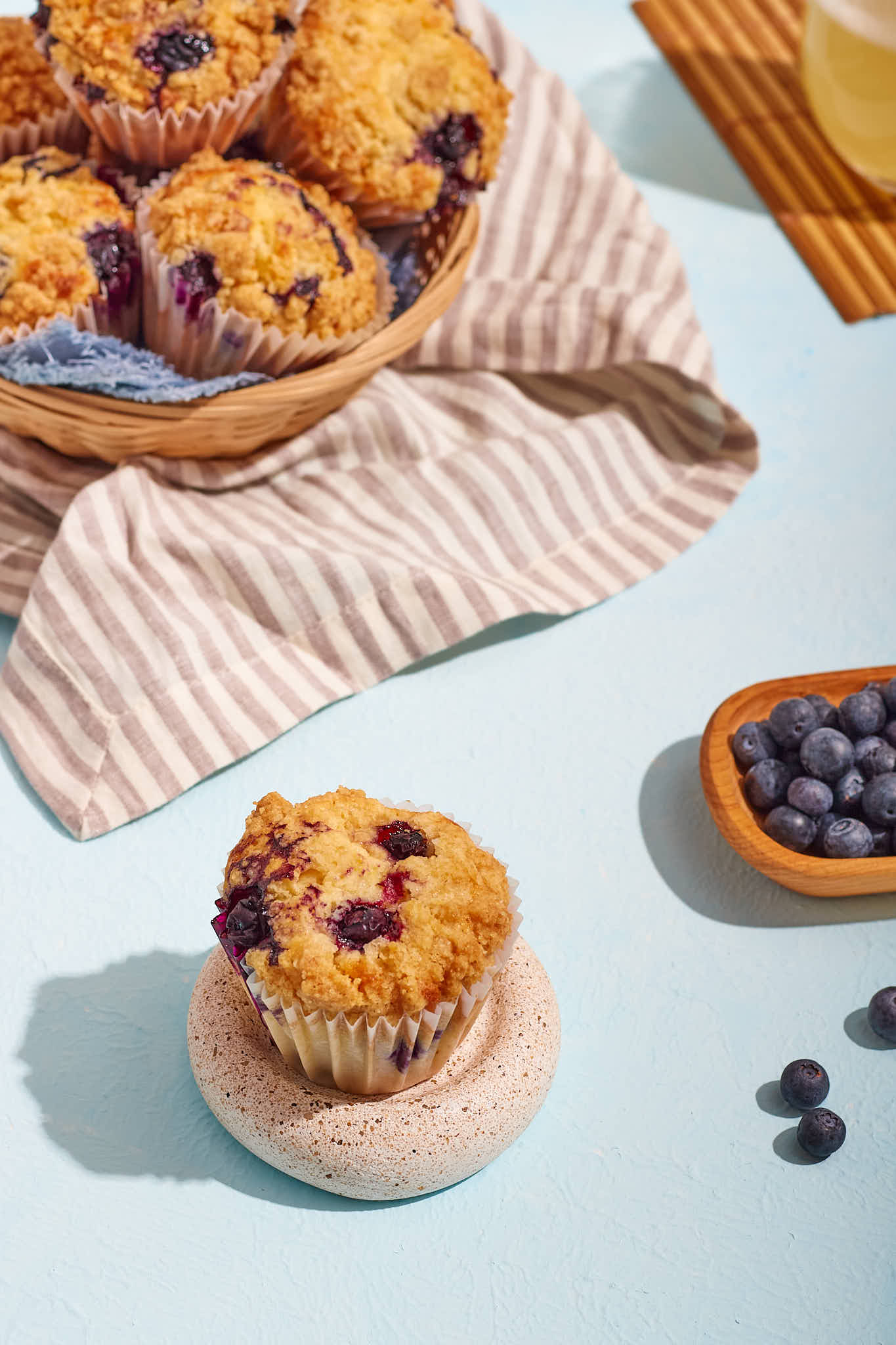 muffins de arándanos y limón