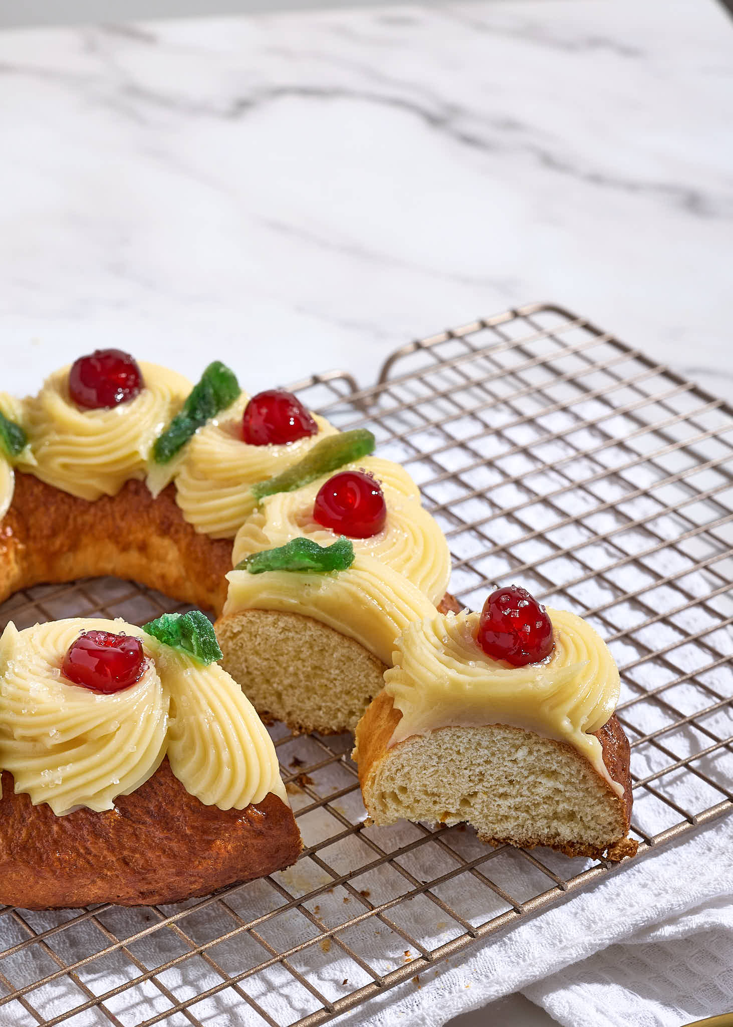 rosca de pascua corte